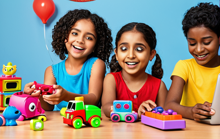A vibrant and engaging digital marketing campaign ad for Sophie Ruby toys, showcasing a diverse group of children happily playing with educational and tech-integrated toys. The ad should highlight the benefits of the toys in a Bengali cultural context, emphasizing learning and fun. Include Sophie Ruby logo and social media handles.