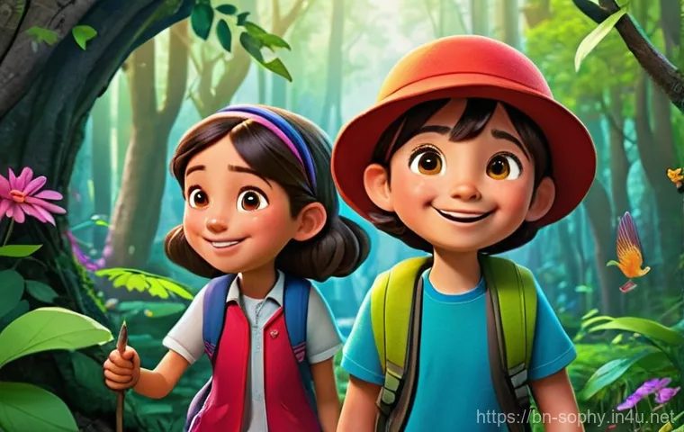 소피루비 특별 편성 에피소드 - **"Magic of Discovery"**
    A vibrant and whimsical scene featuring two cheerful cartoon children, ...