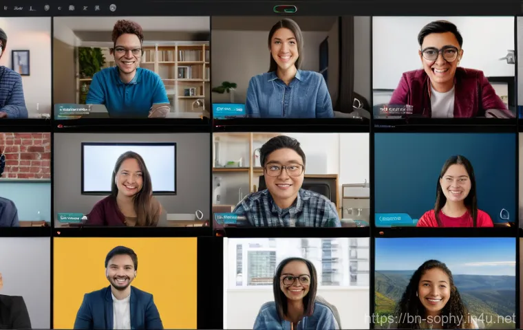 소피루비 팬 커뮤니티의 이벤트 - **Vibrant Fan Art Gallery Opening:** A bustling, brightly lit digital art gallery where a diverse gr...