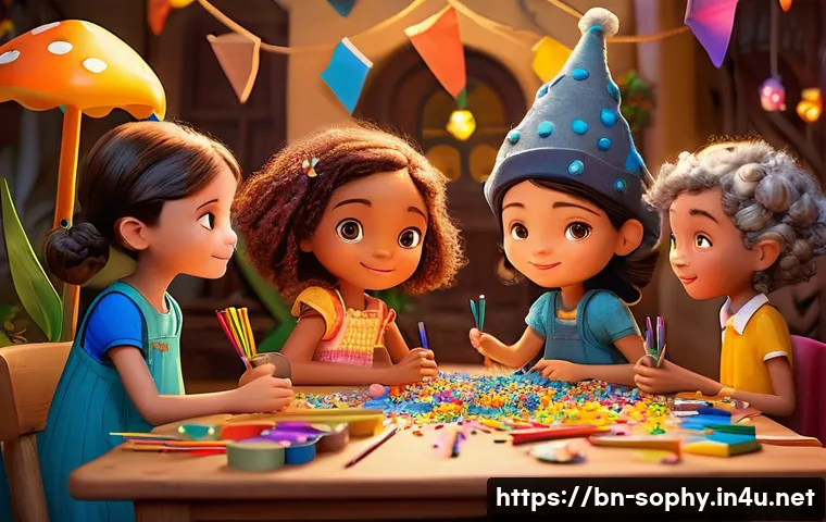 소피루비 캐릭터 심리 분석 - **Prompt: The World of Imagination and Creation**
A vibrant and whimsical scene depicting Sophie...